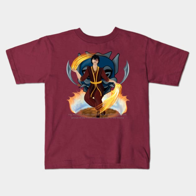 Zuko Kids T-Shirt by KataMartArt